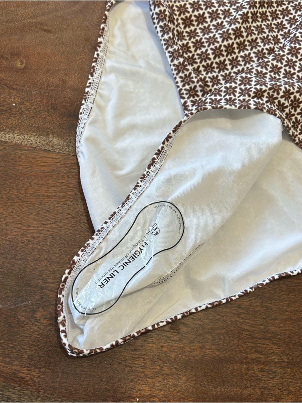 Cupshe Brown Patterned Cutout One-Piece Swimsuit - Picture 6 of 7